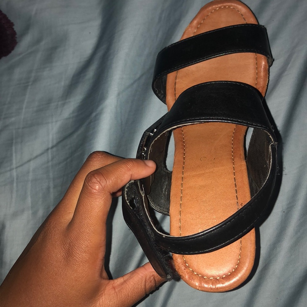 Black and brown nature breeze heels